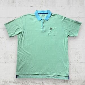 B. Draddy Golf Polo Sz XXL Hamilton Farm Golf Club Striped Green